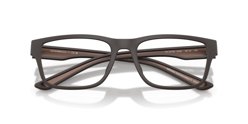 Emporio Armani EA3276U in Rubberized Matte Brown (6186) - Alternate View