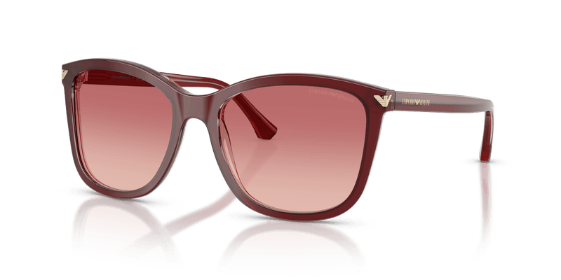 Emporio Armani EA4060 in Shiny Bordeaux / Pink Gradient Red - Front View