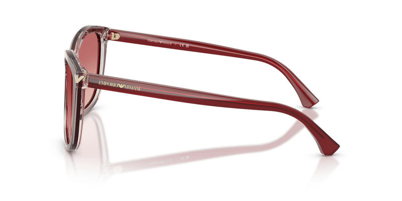 Emporio Armani EA4060 in Shiny Bordeaux / Pink Gradient Red - Side View