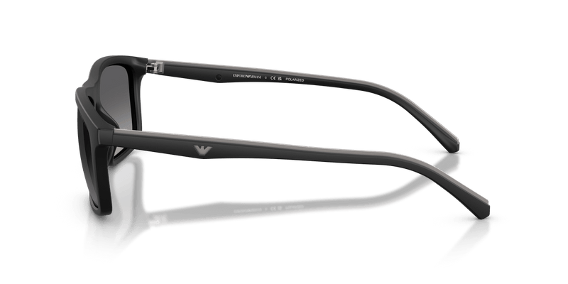 Emporio Armani EA4257U in Matte Black / Grey Gradient Polarized - Side View
