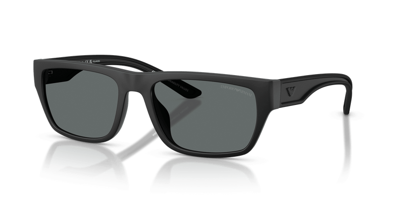 Emporio Armani EA4267U in Rubberized Matte Black / Dark Grey Polarized (500181) - Front View