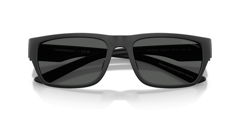 Emporio Armani EA4267U in Rubberized Matte Black / Dark Grey (500187) - Alternate View