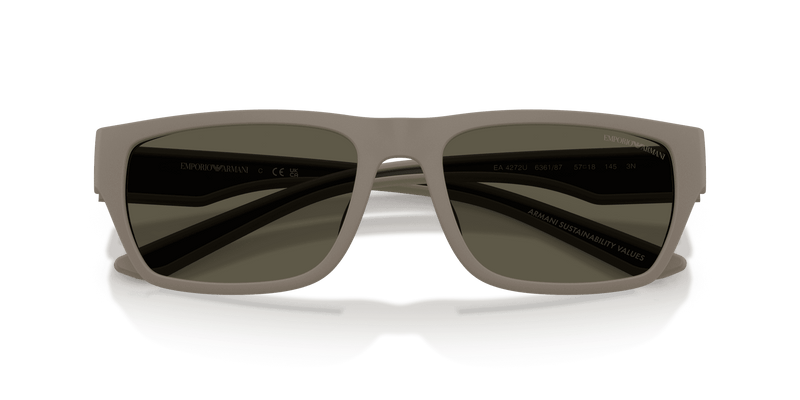 Emporio Armani EA4267U in Rubberized Matte Light Brown / Dark Grey (636187) - Alternate View