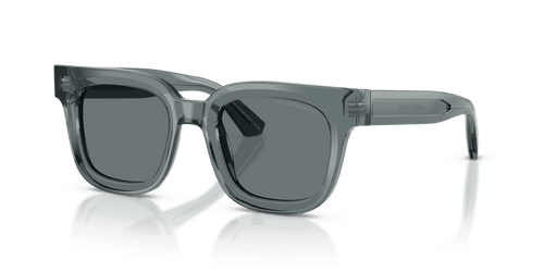 Shiny Transparent Grey / Dark Blue (636480)