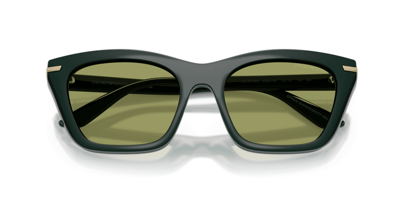 Emporio Armani EA4274BU in Shiny Dark Green / Clear (63801W) - Side View