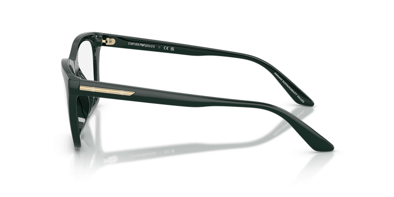 Emporio Armani EA4274BU in Shiny Dark Green / Clear (63801W) - Temple Detail