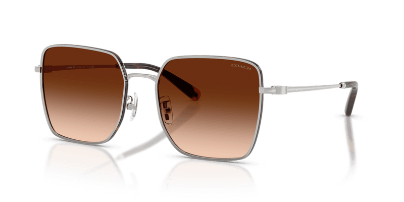 Coach CBZ51 HC7184D in Silver/Dark Tortoise / Brown Gradient (94775M) - Front View