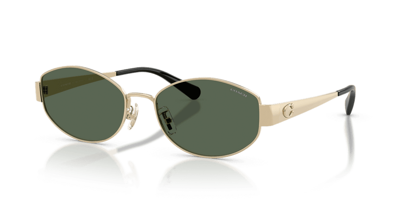 Coach CDP44 HC7192D in Shiny Light Gold / Dark Green Solid (900571) - Alternate View