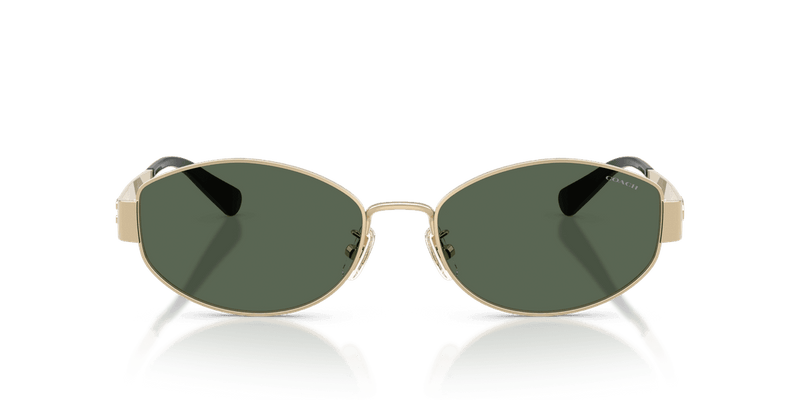 Coach CDP44 HC7192D in Shiny Light Gold / Dark Green Solid (900571) - Alternate View