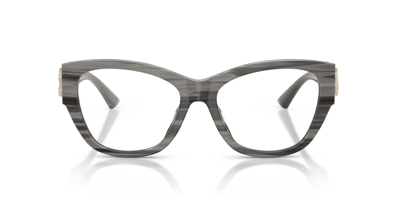 Jimmy Choo JC3033BU in Striped Black / Demo Lens - Alternate View