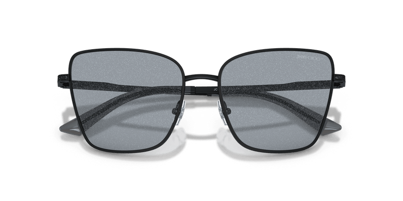 Jimmy Choo JC4023J in Matte Black / Dark Grey Glitter (30014R) - Side View