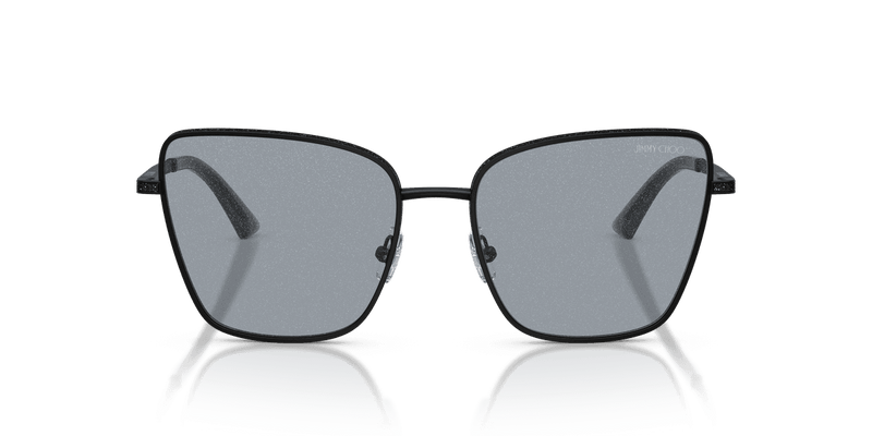 Jimmy Choo JC4023J in Matte Black / Dark Grey Glitter (30014R) - Back View