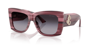 Striped Cranberry / Gradient Gray