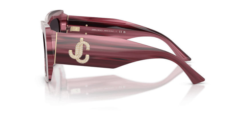 Jimmy Choo JC5036B in Striped Cranberry / Gradient Gray - Alternate View