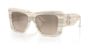 Striped White / Brown Grad Grey Mirror Silver