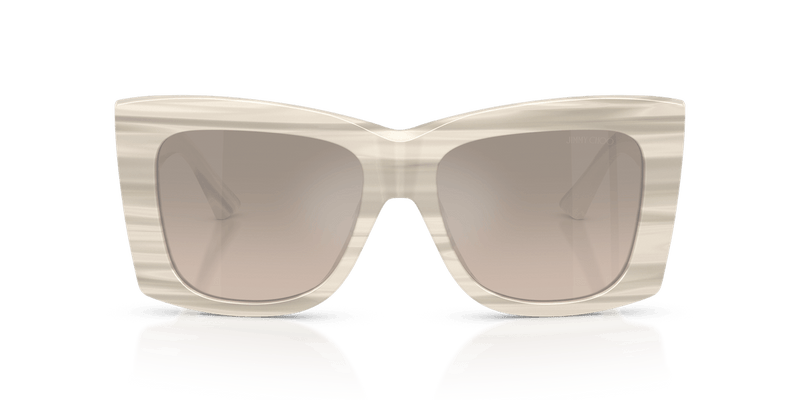 Jimmy Choo JC5036B in Striped White / Brown Grad Grey Mirror Silver - Alternate View