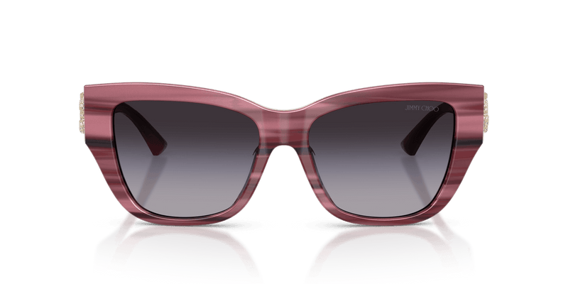 Jimmy Choo JC5039BU in Striped Cranberry / Gradient Gray - Alternate View