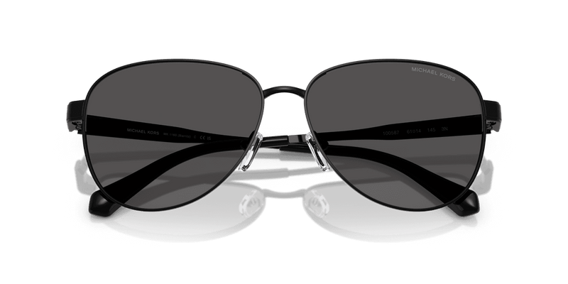 Michael Kors BIARRITZ MK1160 in Black Shiny / Dark Grey Solid (100587) - Alternate View