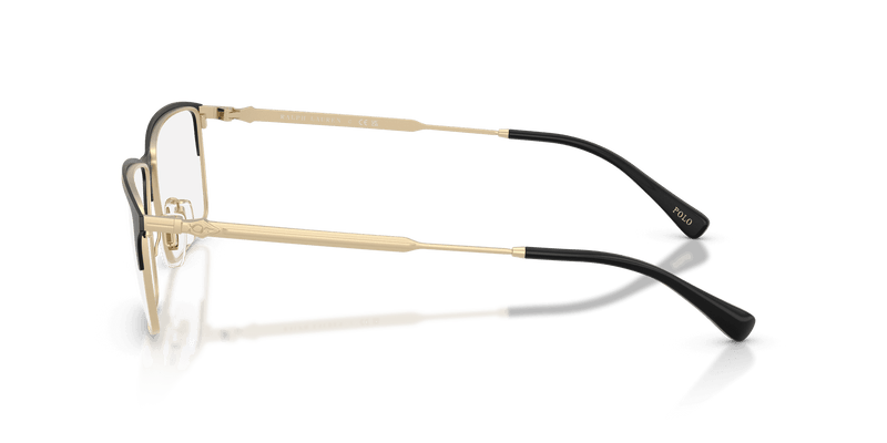 Polo Ralph Lauren PH1245 in Black/Pale Gold (9304) - Temple Detail