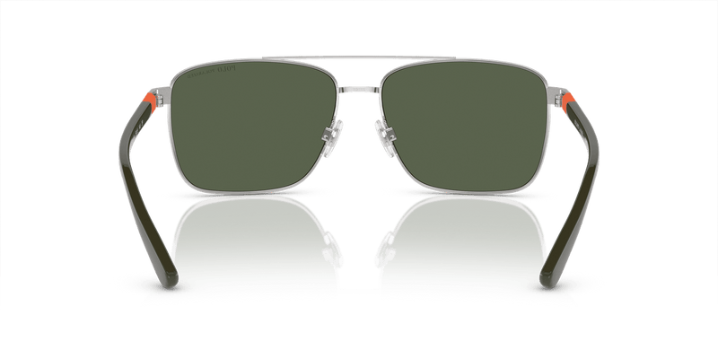 Polo Ralph Lauren PH3137 in Shiny Silver / Polarized Dark Green - Alternate View