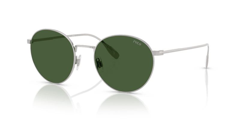 Polo Ralph Lauren PH3158 in Brushed Silver / Bottle Green (942371) - Alternate View