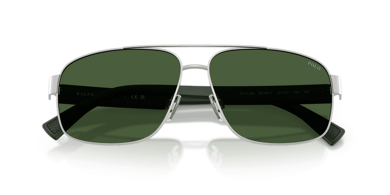 Polo Ralph Lauren PH3165 in Semishiny Silver / Dark Green (931671) - Side View