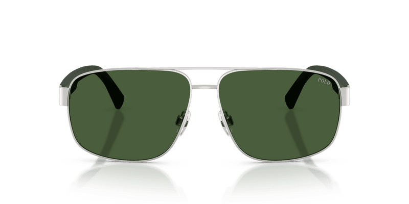 Polo Ralph Lauren PH3165 in Semishiny Silver / Dark Green (931671) - Back View