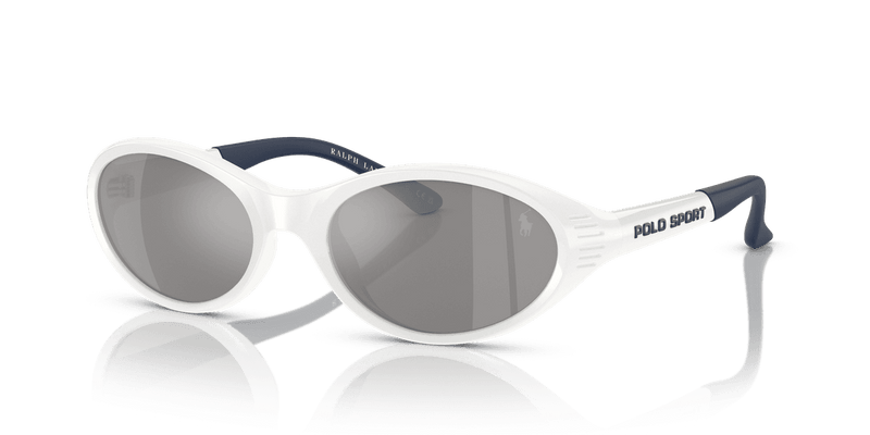 Polo Ralph Lauren PH4197U in Shiny White / Grey Mirror Silver (51016G) - Front View