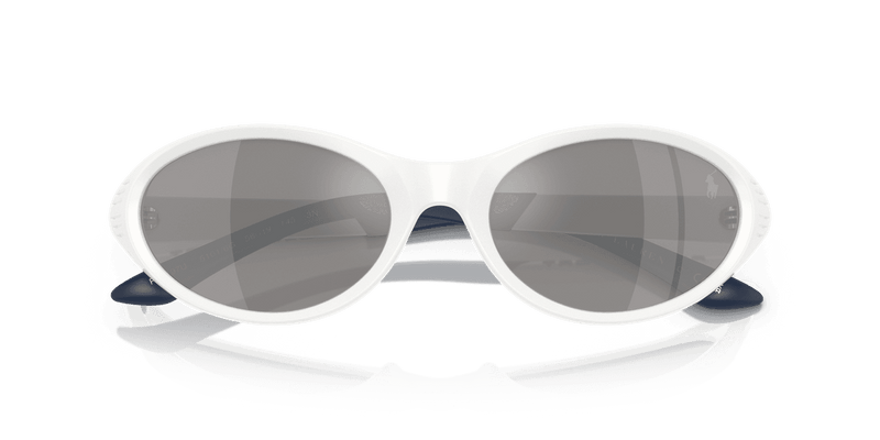 Polo Ralph Lauren PH4197U in Shiny White / Grey Mirror Silver (51016G) - Side View