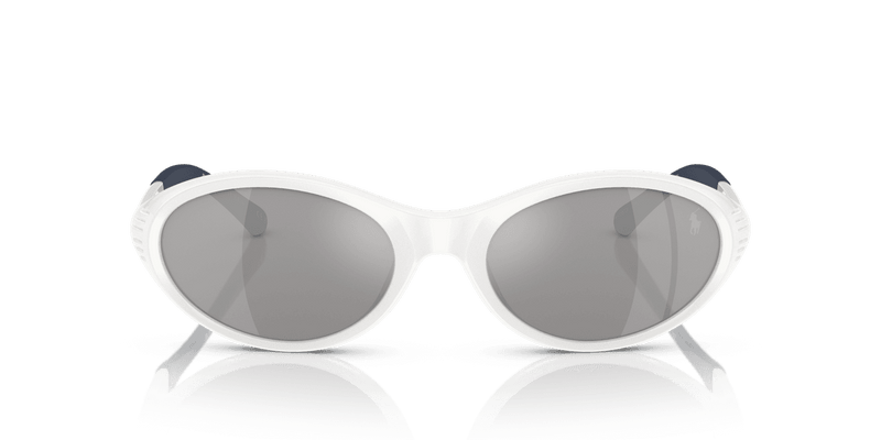 Polo Ralph Lauren PH4197U in Shiny White / Grey Mirror Silver (51016G) - Back View