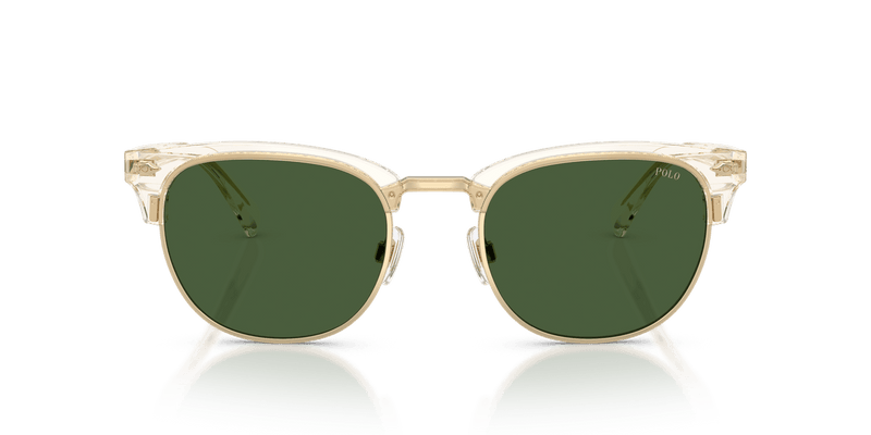 Polo Ralph Lauren PH4217 in Shiny Transparent Light Yellow / Dark Green - Temple Detail