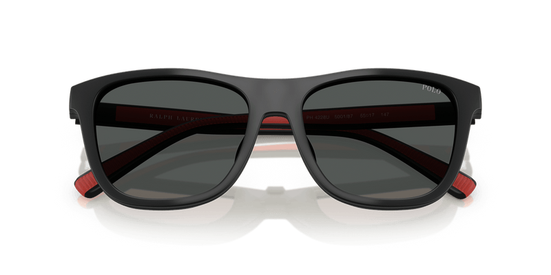 Polo Ralph Lauren PH4228U in Matte Black / Dark Grey - Temple Detail