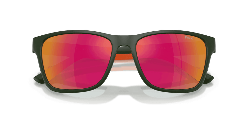 Polo Ralph Lauren PH4229U in Matte Dark Green / Orange Mirror Red (55966Q) - Alternate View