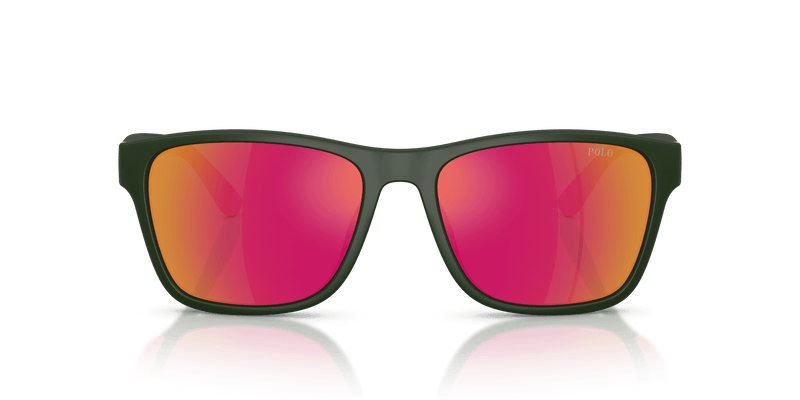 Polo Ralph Lauren PH4229U in Matte Dark Green / Orange Mirror Red (55966Q) - Alternate View