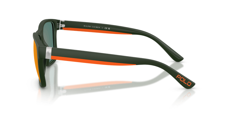 Polo Ralph Lauren PH4229U in Matte Dark Green / Orange Mirror Red (55966Q) - Alternate View