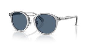 Shiny Transparent Grey / Dark Blue