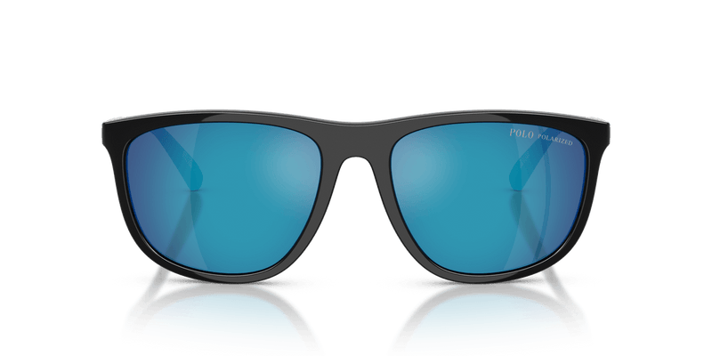 Polo Ralph Lauren PH4231U in Shiny Black / Mirror Grey - Temple Detail