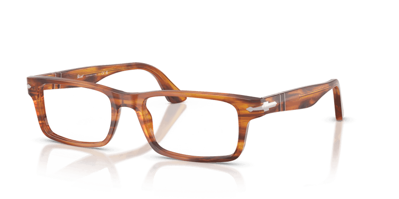 Persol PO3050V in Striped Brown / Clear (1157) - Front View