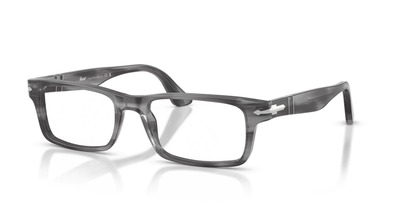 Persol PO3050V in Striped Grey / Clear (1192) - Alternate View