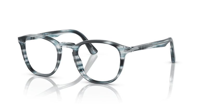 Persol PO3143V in Striped Grey / Clear - Alternate View