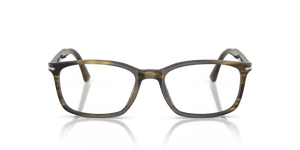 Striped Black & Olive Green / Clear (1237)