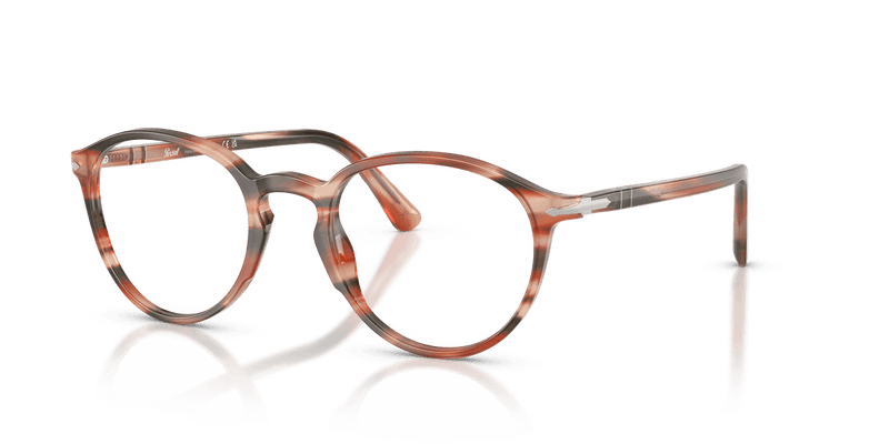 Persol PO3218V in Striped Red & Green / Clear - Front View