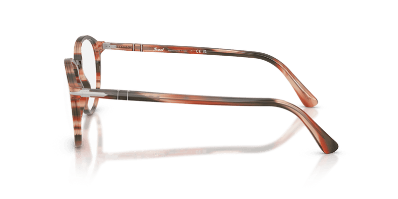 Persol PO3218V in Striped Red & Green / Clear - Side View