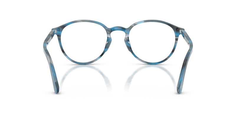 Persol PO3218V in Striped Blue And Grey / Clear - Alternate View