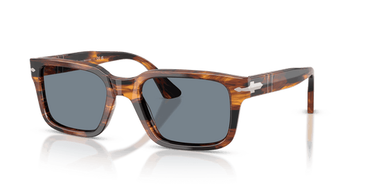 Persol PO3272S - Striped Black & Brown / Light Blue (123556)