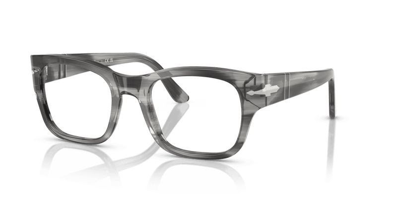 Persol PO3297V in Striped Grey / Clear (1192) - Alternate View