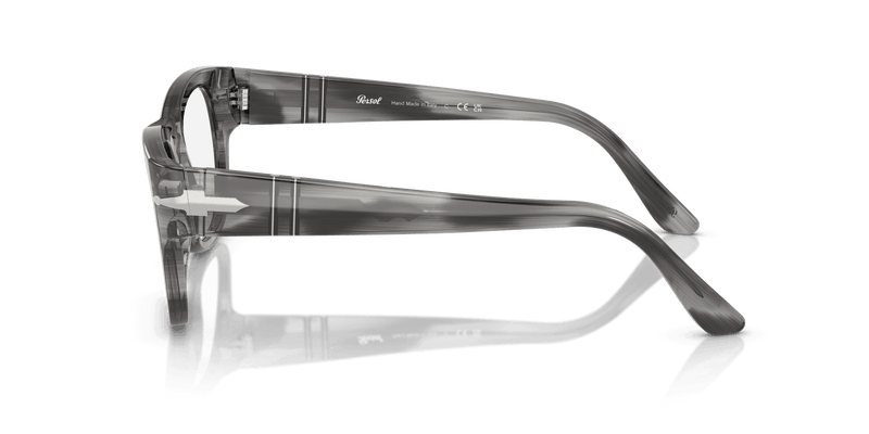 Persol PO3297V in Striped Grey / Clear (1192) - Alternate View