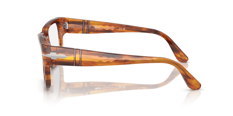 Persol PO3315V in Striped Brown / Clear - Alternate View