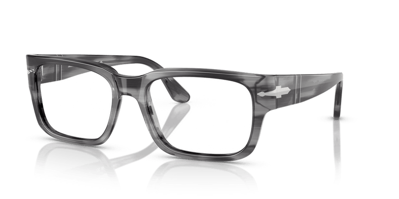 Persol PO3315V in Striped Grey / Clear - Alternate View