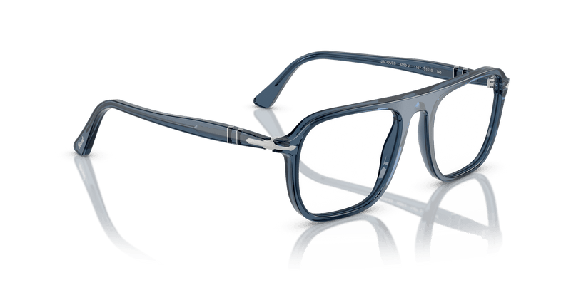 Persol JACQUES PO3359V in Transparent Blue Denim / Clear (1197) - Alternate View